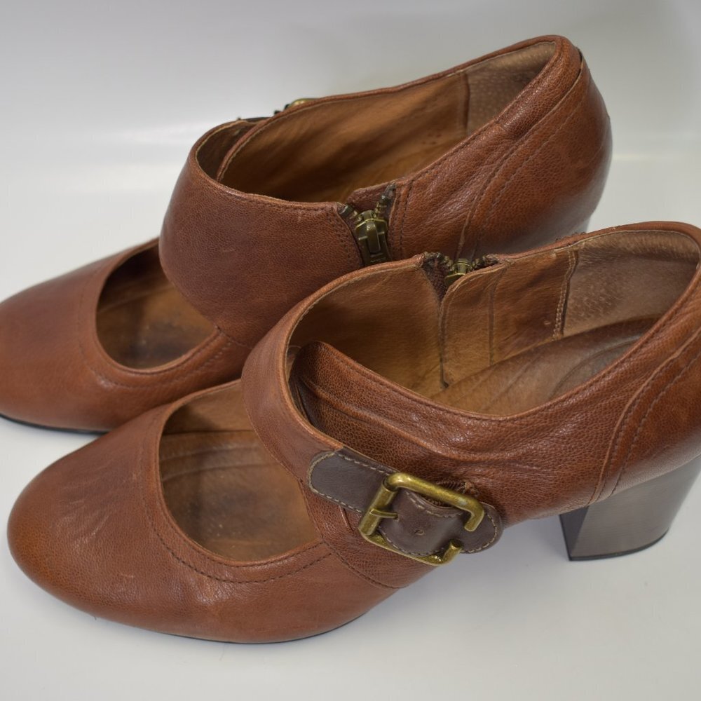 CLARKS INDIGO WOMEN BROWN LEATHER PUMP SHOES SZ 10M